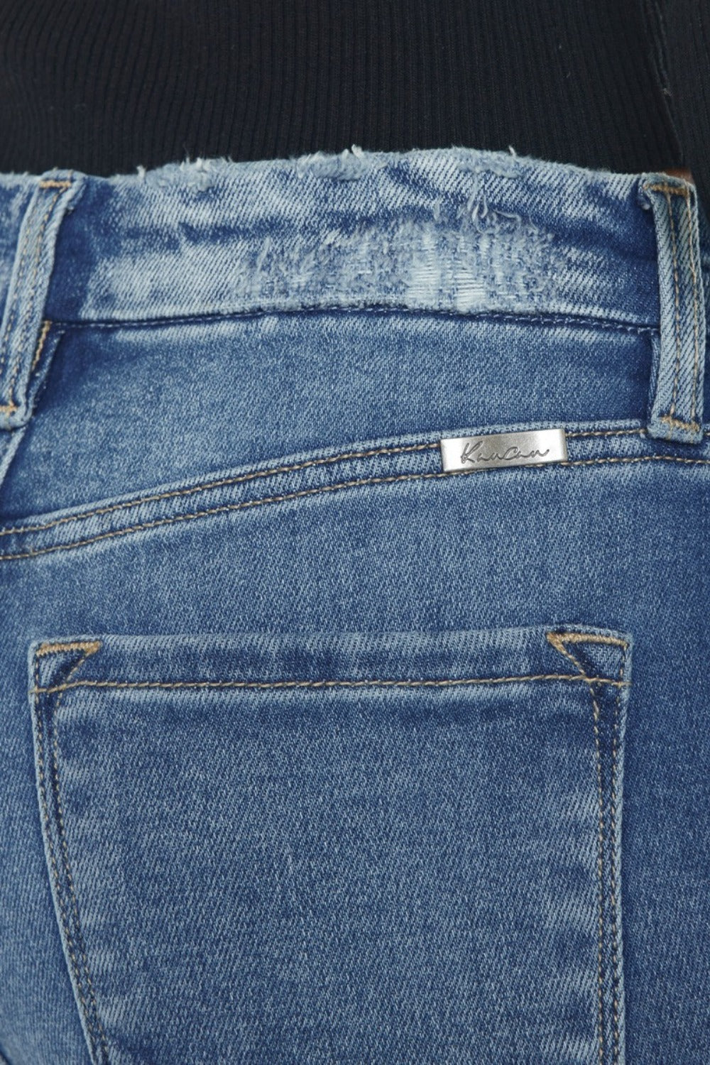 Kancan High Rise Wide Waistband Slim Straight Jeans Bottoms Bottoms Clothing Kancan Ship from USA Women Trendsi https://www.cyberehub.com