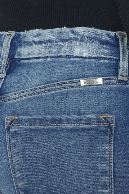 Kancan High Rise Wide Waistband Slim Straight Jeans Bottoms Bottoms Clothing Kancan Ship from USA Women Trendsi https://www.cyberehub.com