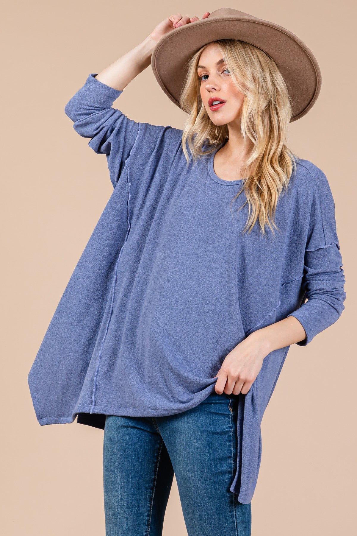 Ces Femme Asymmetrical Long Sleeve top Tops/Jackets/Sweaters Cesfemme Clothing Tops Ship from USA TikTok Trendsi USPS Walmart Trendsi https://www.cyberehub.com