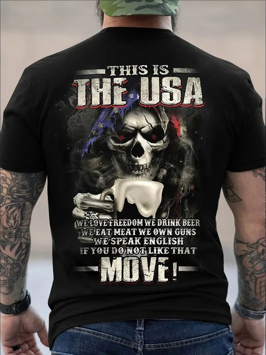 Men's Trendy Casual Crew Neck Graphic T-shirt With Exquisite Novelty Prints, Street Style For Summer Daily Wear Apparel/Shirt/Graphic Shirt SNULLO https://www.cyberehub.com