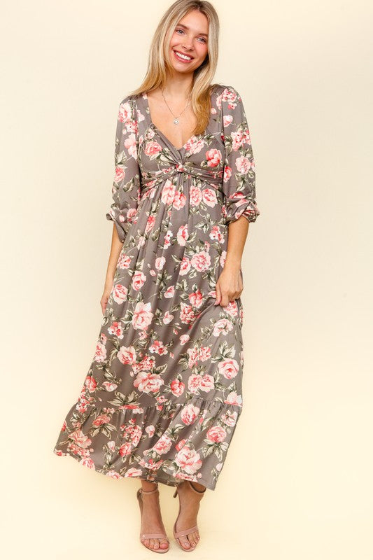 Haptics Twisted Detail Ruffled Hem Floral Dress with Side Pockets Mauve Blush Apparel Apparel Haptics Ship from USA TikTok Trendsi Trendsi https://www.cyberehub.com