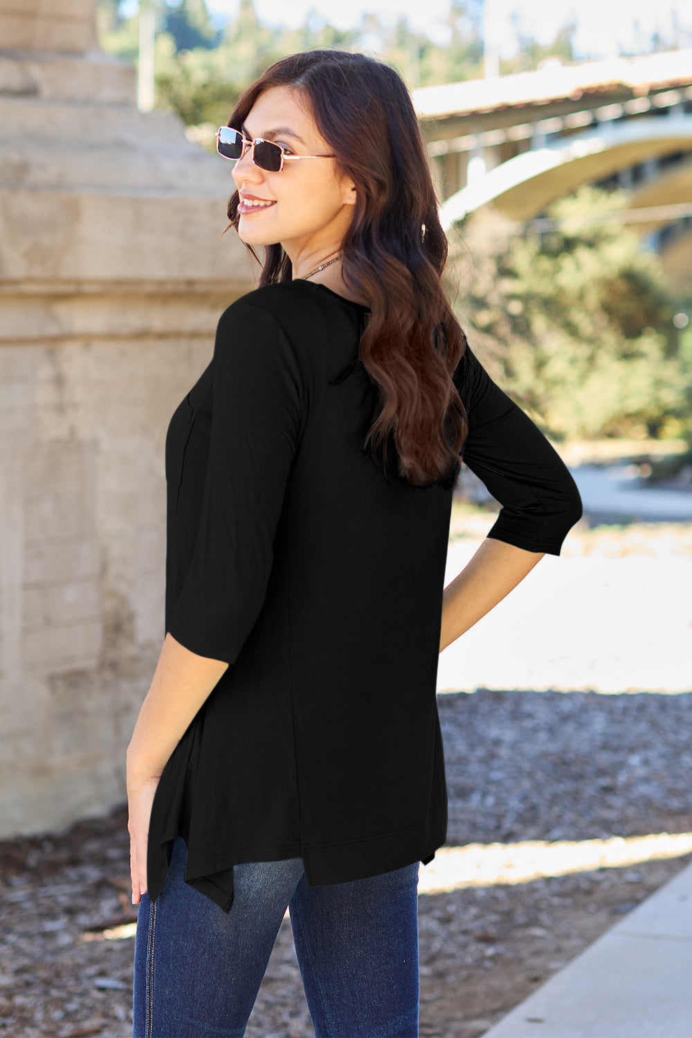 Basic Bae Full Size Round Neck Pocketed T-Shirt Apparel/Tops Basic Bae Ship from USA TikTok Tops Trendsi USPS Walmart Walmart Apparel Trendsi https://www.cyberehub.com