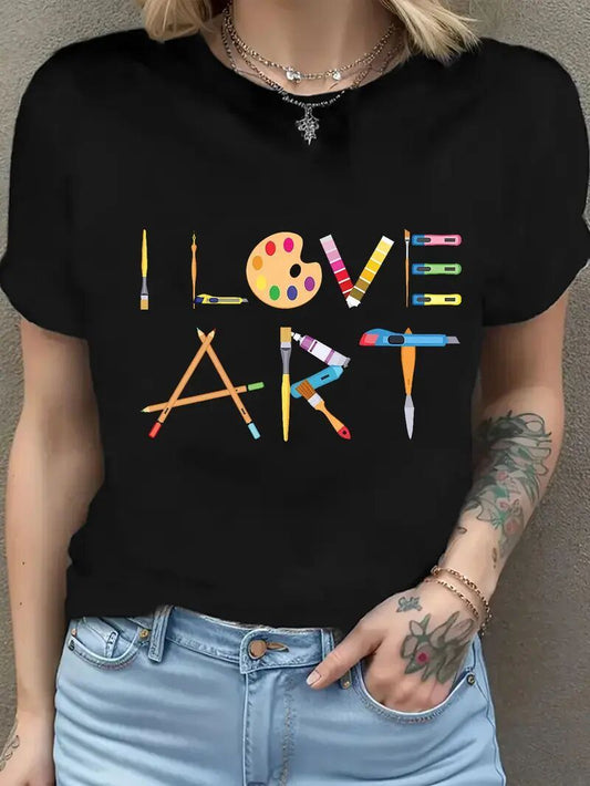 Women's Printed Short Sleeved Shirt Apparel/Shirt/Graphic Shirt SNULLO https://www.cyberehub.com