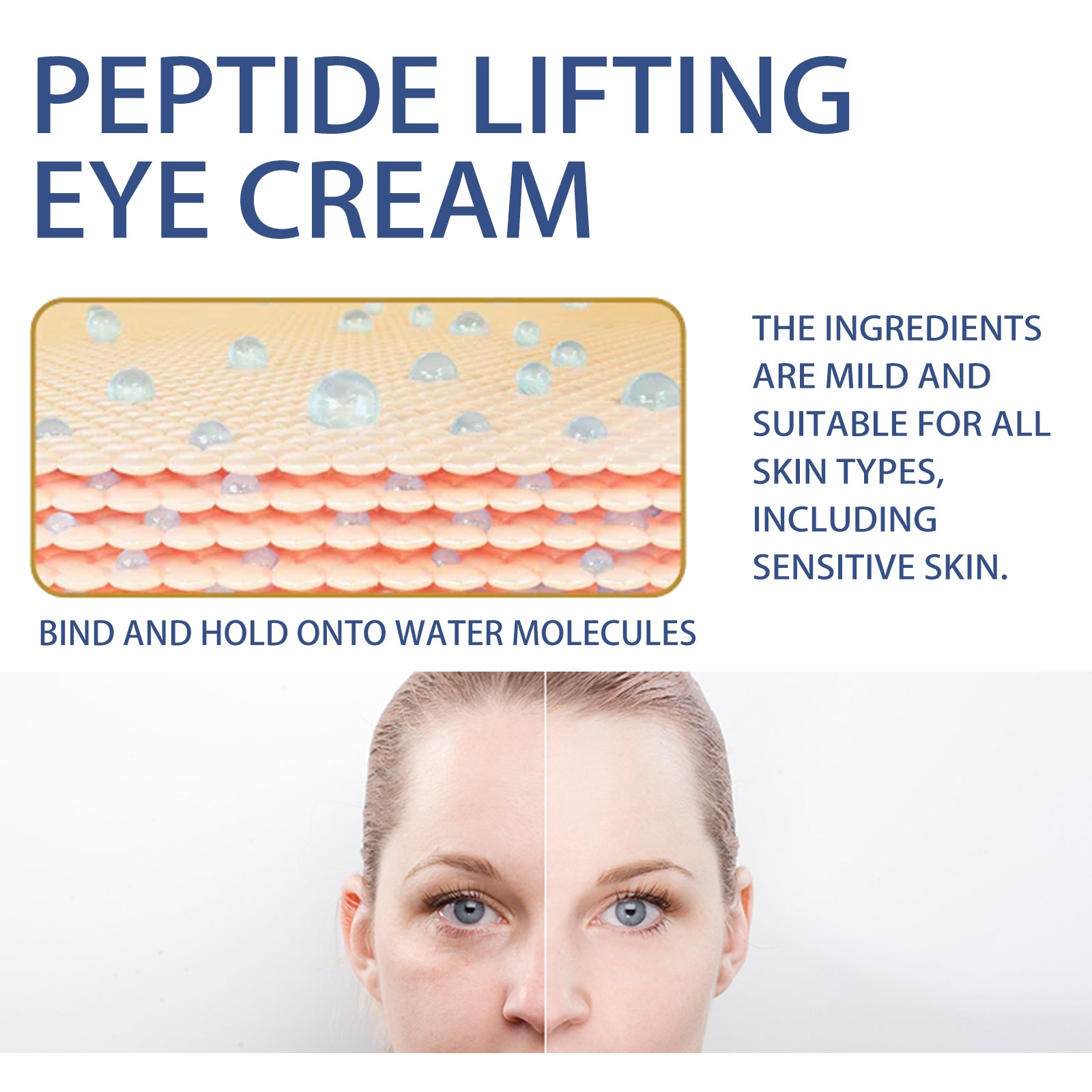 Peptide Lifting Eye Cream, Moisturize The Skin Around The Eyes, Improve The Eyes And Fade Fine Lines Health & Beauty Health Eprolo https://www.cyberehub.com