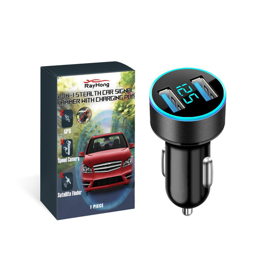 2-In-I Sterl Th Car Signal Jammer With Charging Pod, Car Dual USB Interface Mobile Phone Multi-Function Charger default title Automotive Automotive Eprolo https://www.cyberehub.com