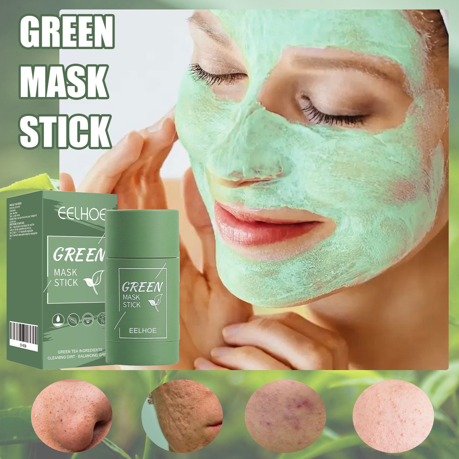 Green Tea Solid Mask, Deep Cleansing Hydrating Mask Stick Pore-Narrowing Paste Mask Stick Health Eprolo https://www.cyberehub.com