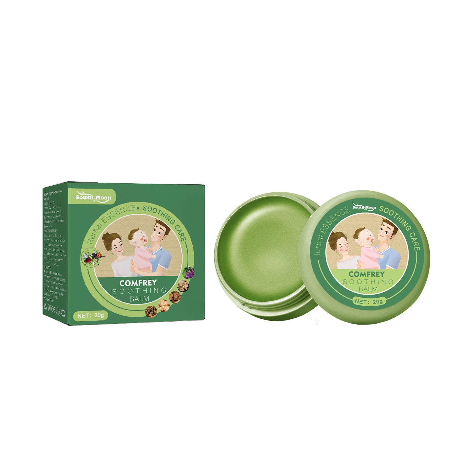 Comfrey Soothing Balm, Anti-bites Anti-itch Skin Repair Children Repellent Mosquito Care Cream Health Eprolo https://www.cyberehub.com