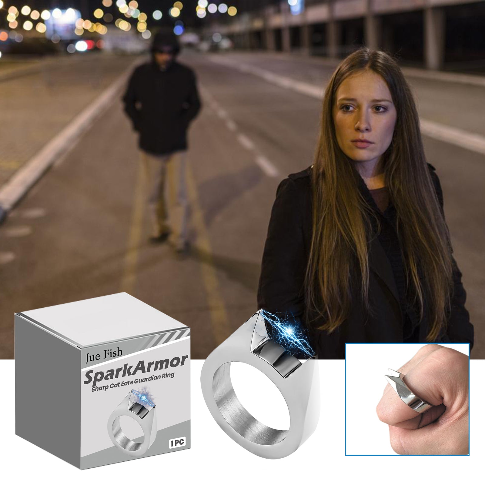 SparkArmor Sharp Cat Ears Guardian Ring, Men's And Women's Ring Simple Everything Fashion Single Fashion Clothing Collocation JUE FISH eprolo https://www.cyberehub.com