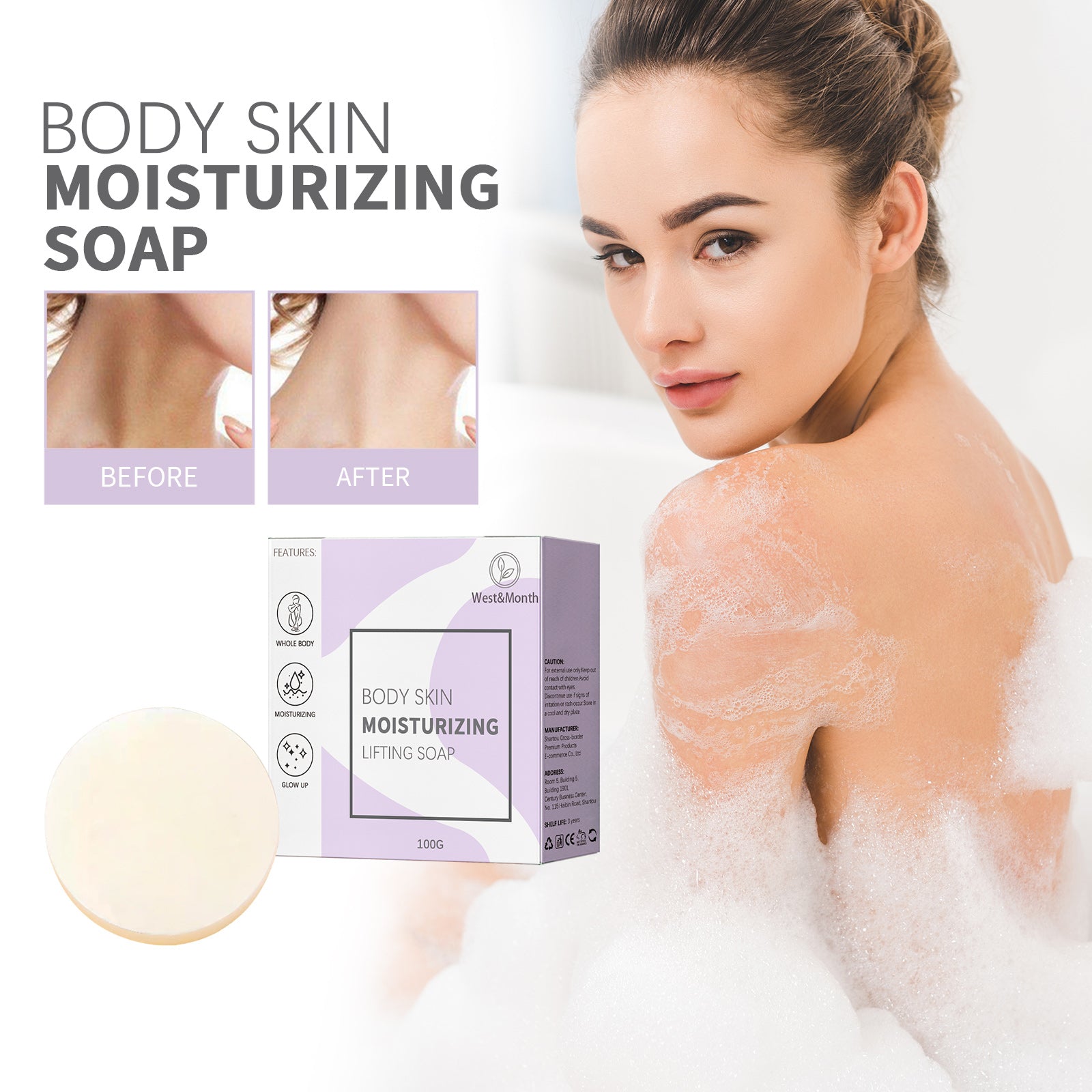 Body Skin Moisturizing Soap, Clear Acne Print Repair Dark Moisturizing Whitening Body Wash Soap Health Eprolo https://www.cyberehub.com