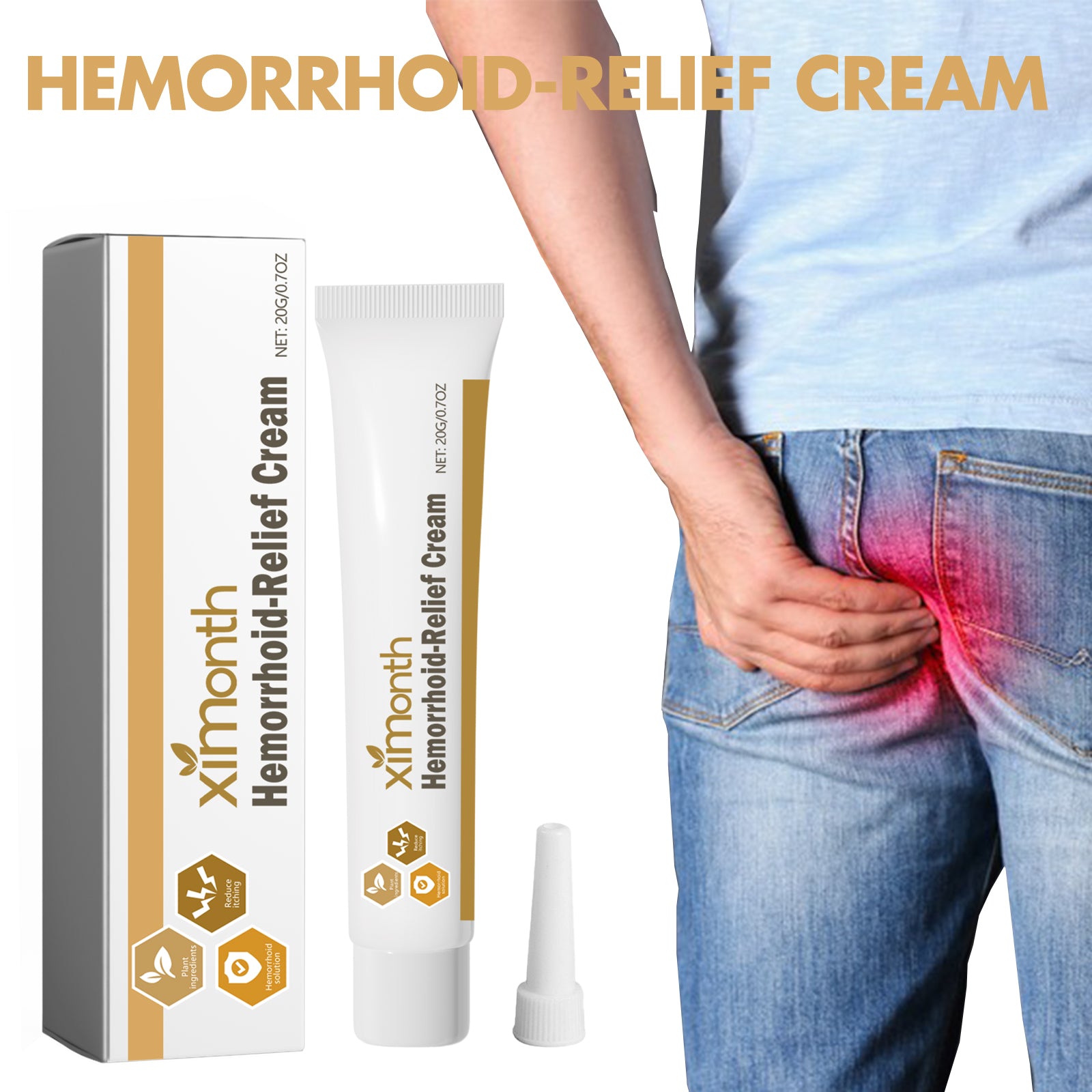 Hemorrhoid-Relef Cream, Relieve Itching Discomfort Repair Internal And External Mixed Nevus Anus Soothes Meat Ball Swelling Health & Beauty Health Eprolo https://www.cyberehub.com