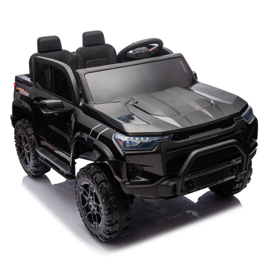 24V10A Two-seater Kids Ride On Electric Pickup, kids ride on toy W/parents remote control,4WD 800W motors,Two Safety belts,High Gate Safety Design,USB,Bluetooth, Speed 2.49-3.73MPH for kids aged 3+. Giga Kids Toys Giga https://www.cyberehub.com