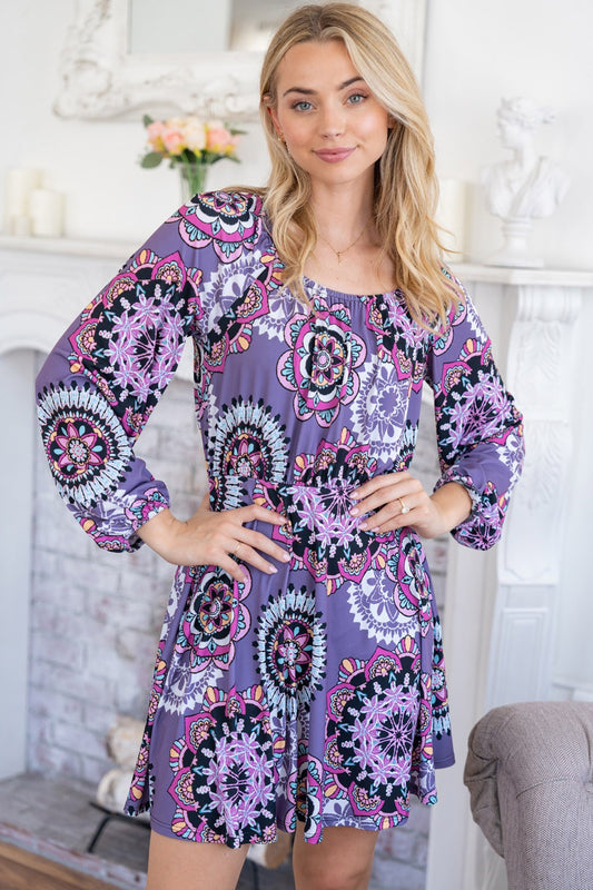 White Birch Printed Long Sleeve Mini Dress with Short Liner Purple Apparel/Dress Dress Ship from USA TikTok Trendsi USPS Walmart Walmart Apparel White Birch Trendsi https://www.cyberehub.com