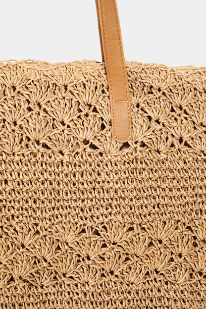 Fame Straw Braided Tote Bag Fame Accessories Ship from USA TikTok USA Trendsi https://www.cyberehub.com