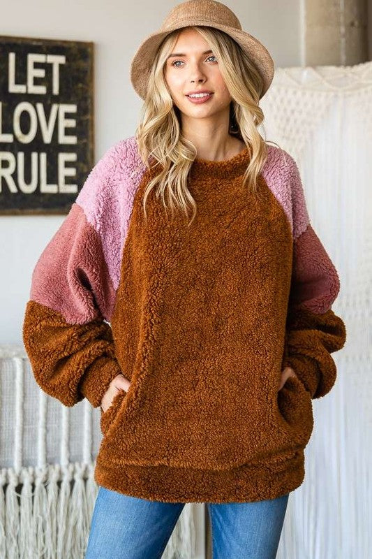 Culture Code Color Block Faux Fur Raglan Sleeve Sweatshirt Brown Apparel/Tops Culture Code Ship from USA TikTok Tops Trendsi USPS Walmart Walmart Apparel Trendsi https://www.cyberehub.com