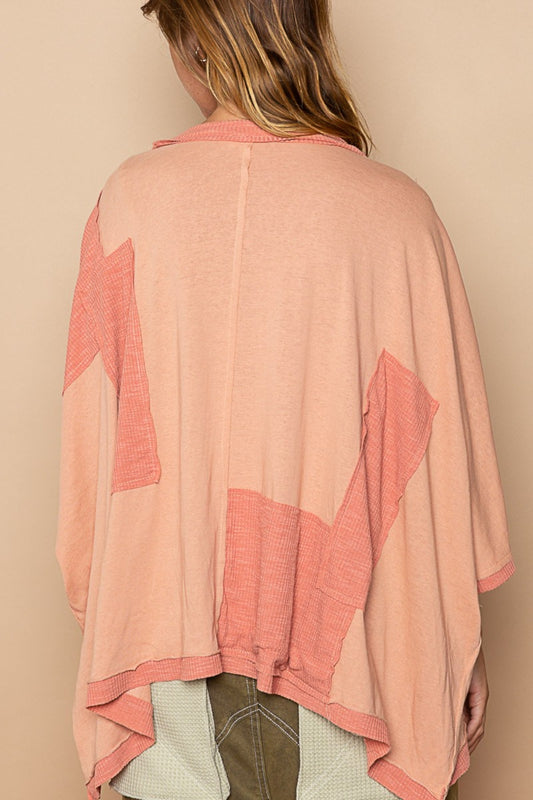 POL Frayed Edge Patchwork Oversized T-Shirt Apparel/Tops POL Ship from USA TikTok Tops Trendsi USPS Walmart Walmart Apparel Trendsi https://www.cyberehub.com