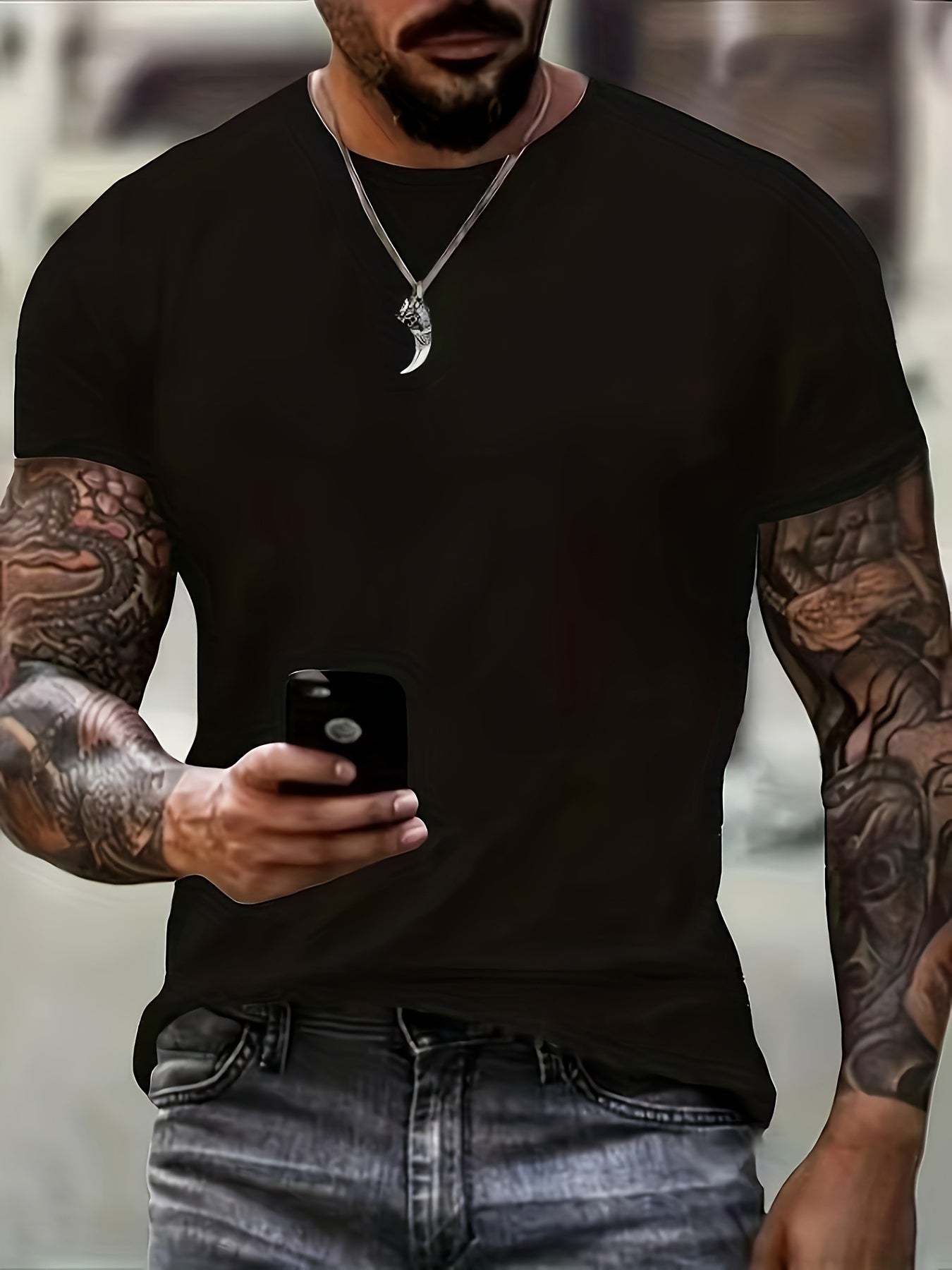 Summer Men's Casual And Comfortable T-shirt With Innovative Round Neck Design, Suitable For Men's Clothing Tops In Daily Vacation Destinations Apparel/Shirt/Graphic Shirt SNULLO https://www.cyberehub.com