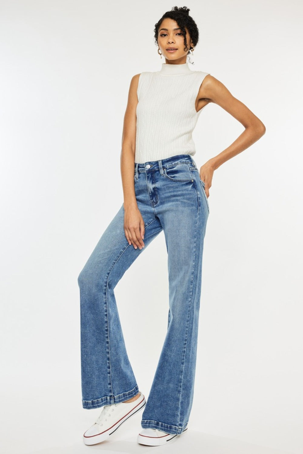 Kancan High Rise Wide Leg Jeans Bottoms Bottoms Clothing Kancan Pants Ship from USA Women Trendsi https://www.cyberehub.com