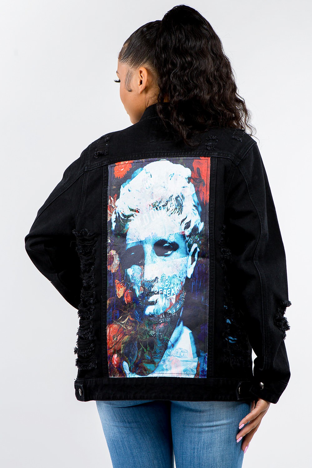 American Bazi Full Size Button Up Distressed Denim Jacket Tops/Jackets/Sweaters American Bazi Clothing Tops Ship from USA TikTok Trendsi USPS Walmart Trendsi https://www.cyberehub.com