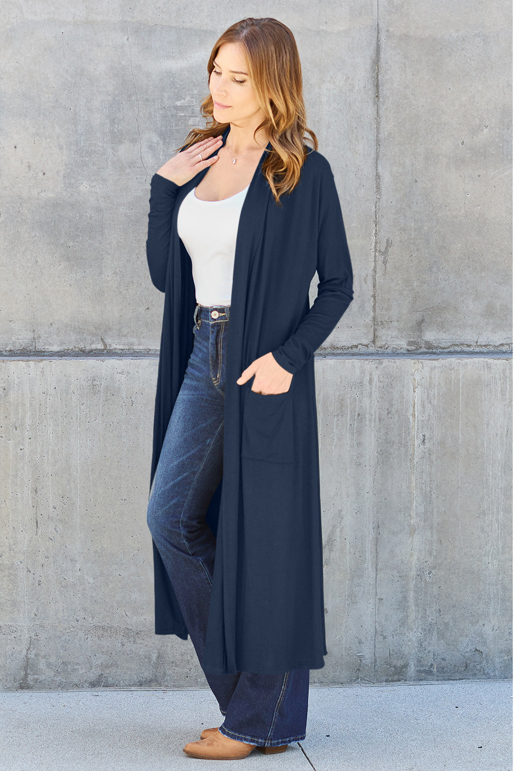 Basic Bae Full Size Open Front Long Sleeve Cover Up Apparel/Tops Basic Bae Memorial Day Sale Ship from USA TikTok Tops Trendsi USPS Walmart Walmart Apparel Trendsi https://www.cyberehub.com