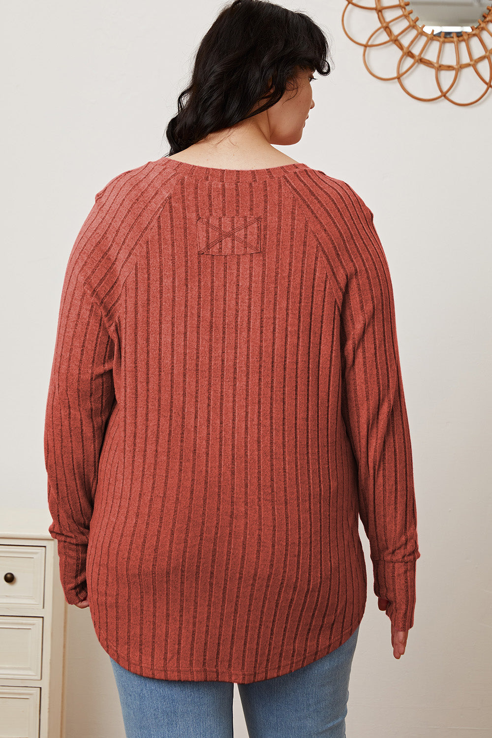 Basic Bae Full Size Ribbed Thumbhole Sleeve T-Shirt Apparel/Tops Basic Bae Ship from USA TikTok Tops Trendsi USPS Walmart Walmart Apparel Trendsi https://www.cyberehub.com