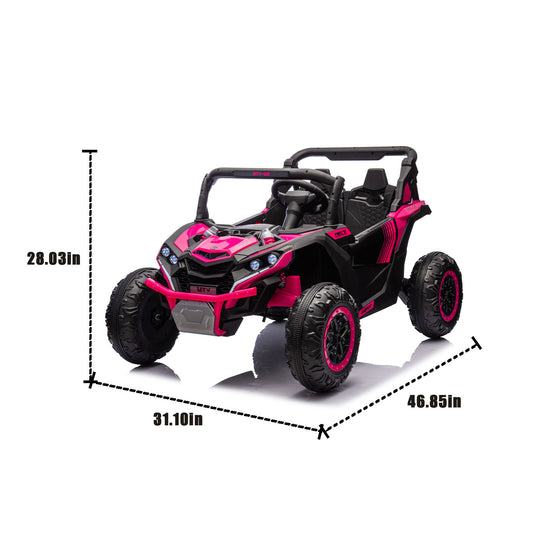 24V Two-Seater Kids Ride On UTV W/Parents Remote Control,Four-Wheel Suspension,Slow Start,Large wheel design,Anti-collision bar,Storage space,Music,USB,Bluetooth,Volume control,LED lights for Kids 3+. Giga Kids Toys Giga https://www.cyberehub.com