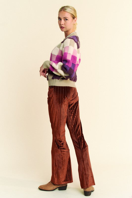 Davi & Dani Elastic Waist Knit Flare Pants Apparel Apparel Davi & Dani Ship from USA TikTok Trendsi Trendsi https://www.cyberehub.com