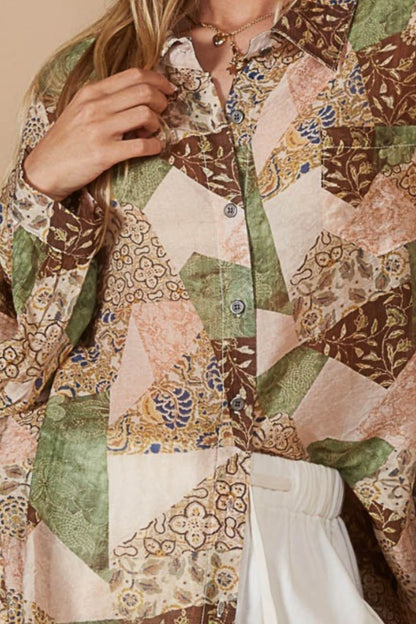 POL Button-Down Long Sleeve Printed Shirt Apparel/Tops POL Ship from USA TikTok Tops Trendsi USPS Walmart Walmart Apparel Trendsi https://www.cyberehub.com