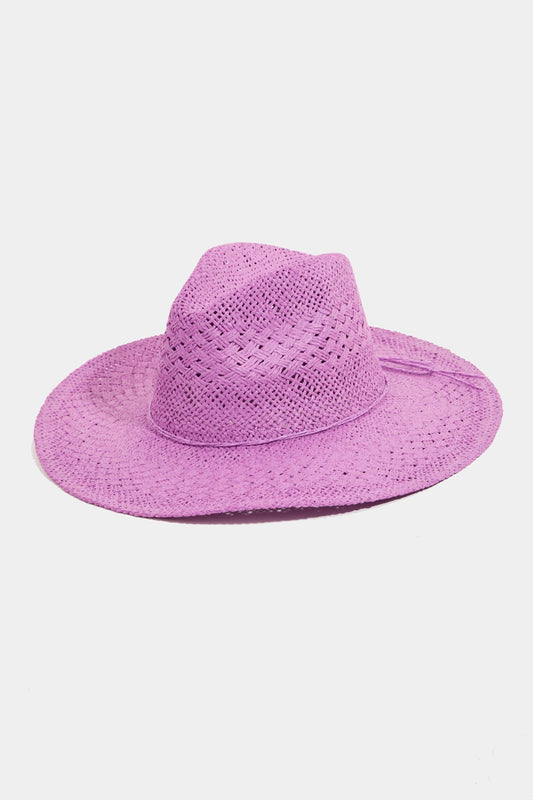 Fame Straw Braided Sun Hat PU One Size Fame Accessories Ship from USA TikTok USA Trendsi https://www.cyberehub.com