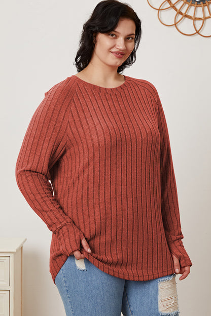 Basic Bae Full Size Ribbed Thumbhole Sleeve T-Shirt Apparel/Tops Basic Bae Ship from USA TikTok Tops Trendsi USPS Walmart Walmart Apparel Trendsi https://www.cyberehub.com