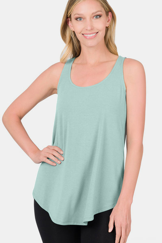 Zenana Round Neck Curved Hem Tank DUSTY GREEN Apparel/Tops Ship from USA TikTok Tops Trendsi USPS Walmart Walmart Apparel Zenana Trendsi https://www.cyberehub.com
