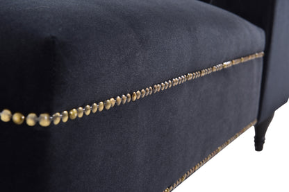 [New+Video] 58''Velvet Chaise Lounge,Button Tufted Right Arm Facing Lounge Chair with Nailhead Trim & Solid Wood Legs for Living Room or Office,Sleeper Lounge Sofa (New style of WF284880AAB) Giga GNJ Home Home & Garden Sofa Walmart Giga https://www.cyberehub.com