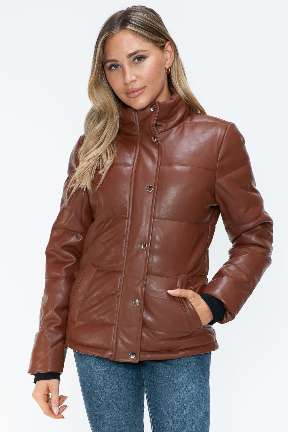 YMI Pocketed Zip Up Turtleneck Puffer Jacket Brandy Apparel Featured Ship from USA Tiktok Trendsi USA USPS Walmart YMI outerwear Trendsi https://www.cyberehub.com