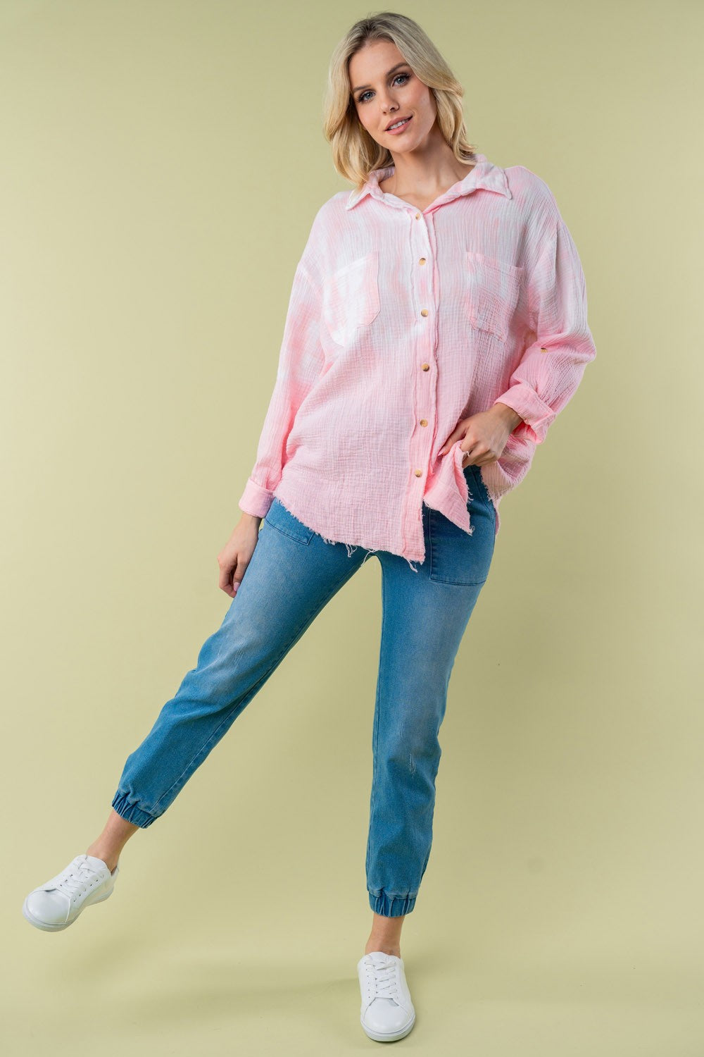 White Birch Full Size Long Sleeve Tie Dye Shirt Apparel/Tops Ship from USA TikTok Tops Trendsi USPS Walmart Walmart Apparel White Birch Trendsi https://www.cyberehub.com