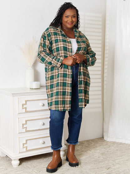 Mandy Plaid Collared Neck Long Sleeve Shirt Apparel/Tops Doorbusters Mandy Ship from USA TikTok Tops Trendsi USPS Walmart Walmart Apparel Trendsi https://www.cyberehub.com