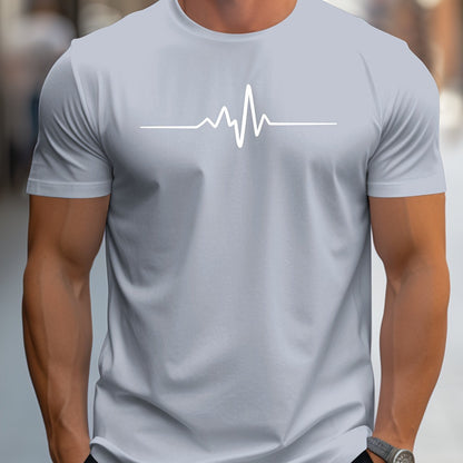 Creative Graphic Printed Men's Creative Top, Casual Short Sleeved Round Neck T-shirt, Summer Outdoor Men's Clothing Grey Apparel/Shirt/Graphic Shirt SNULLO https://www.cyberehub.com