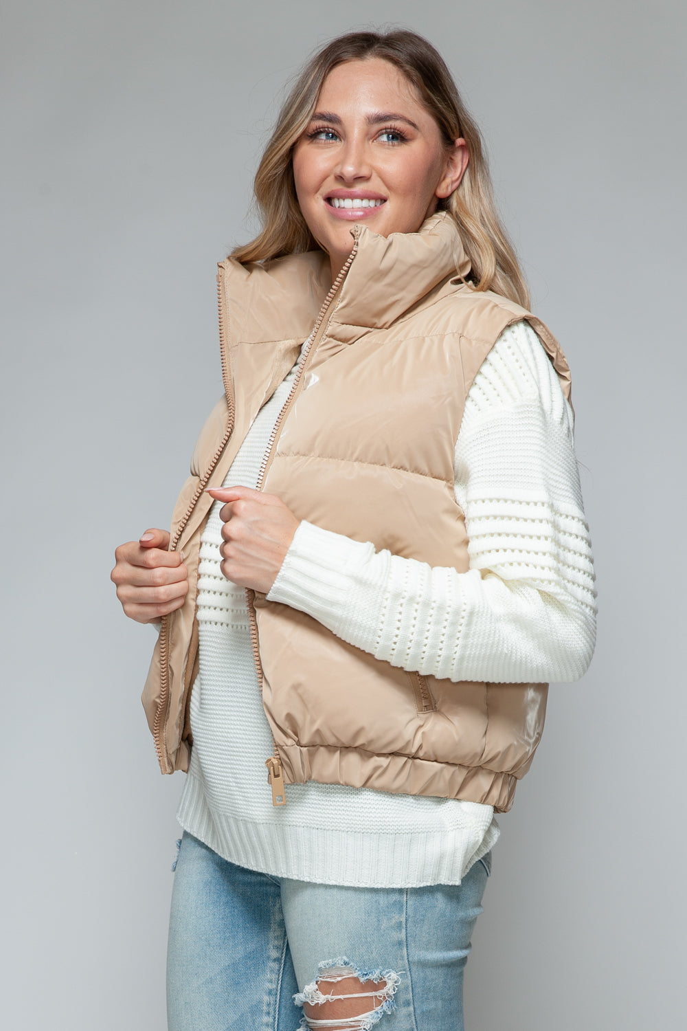 Snobbish Fine Fur Lining Quilted Vest Shirt Apparel Clothing Tops Ship from USA Shirts Snobbish USA Women Trendsi https://www.cyberehub.com