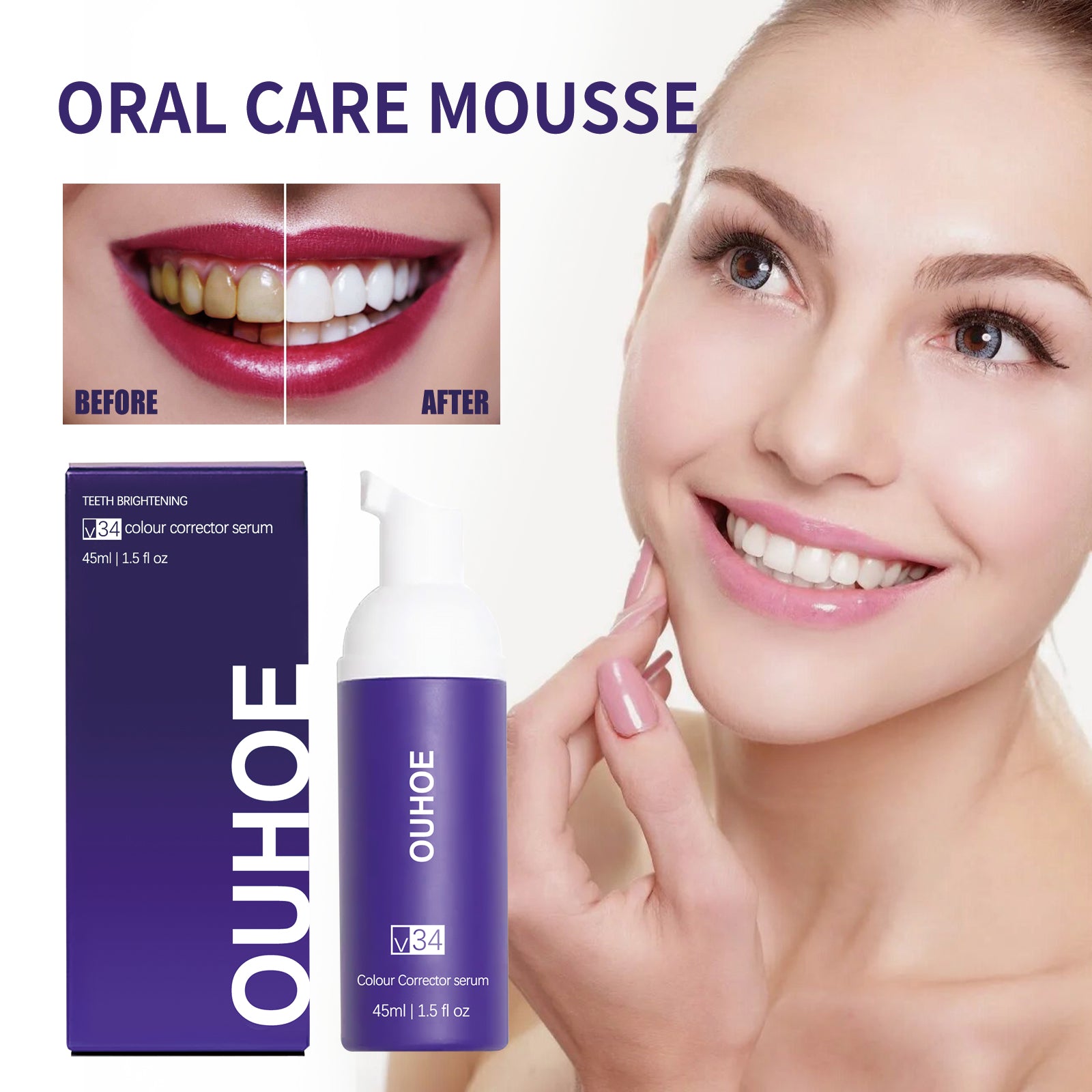 Tooth Cleaning Mousse, Anti-Decay Clean Teeth Tartar Breath Fresh Whitening Teeth Toothpaste default title Health Eprolo https://www.cyberehub.com
