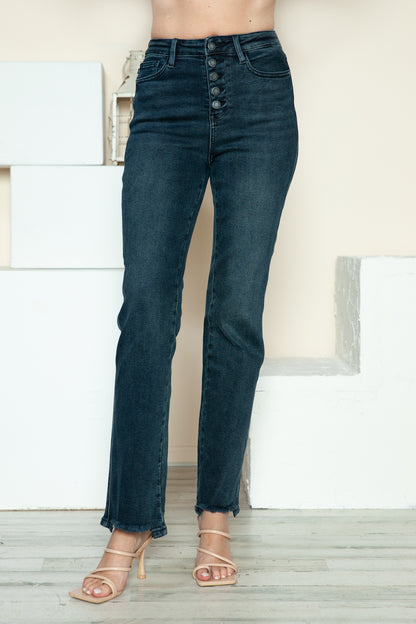 Judy Blue Full Size Button Fly Hem Destroy Straight Jeans Bottoms Bottoms Clothing Judy Blue Ship from USA Women Trendsi https://www.cyberehub.com