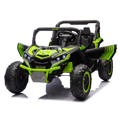 24V Two-Seater Kids Ride On UTV W/Parents Remote Control,Four-Wheel Suspension,Slow Start,Large wheel design,Anti-collision bar,Storage space,Music,USB,Bluetooth,Volume control,LED lights for Kids 3+. Giga Kids Toys Giga https://www.cyberehub.com
