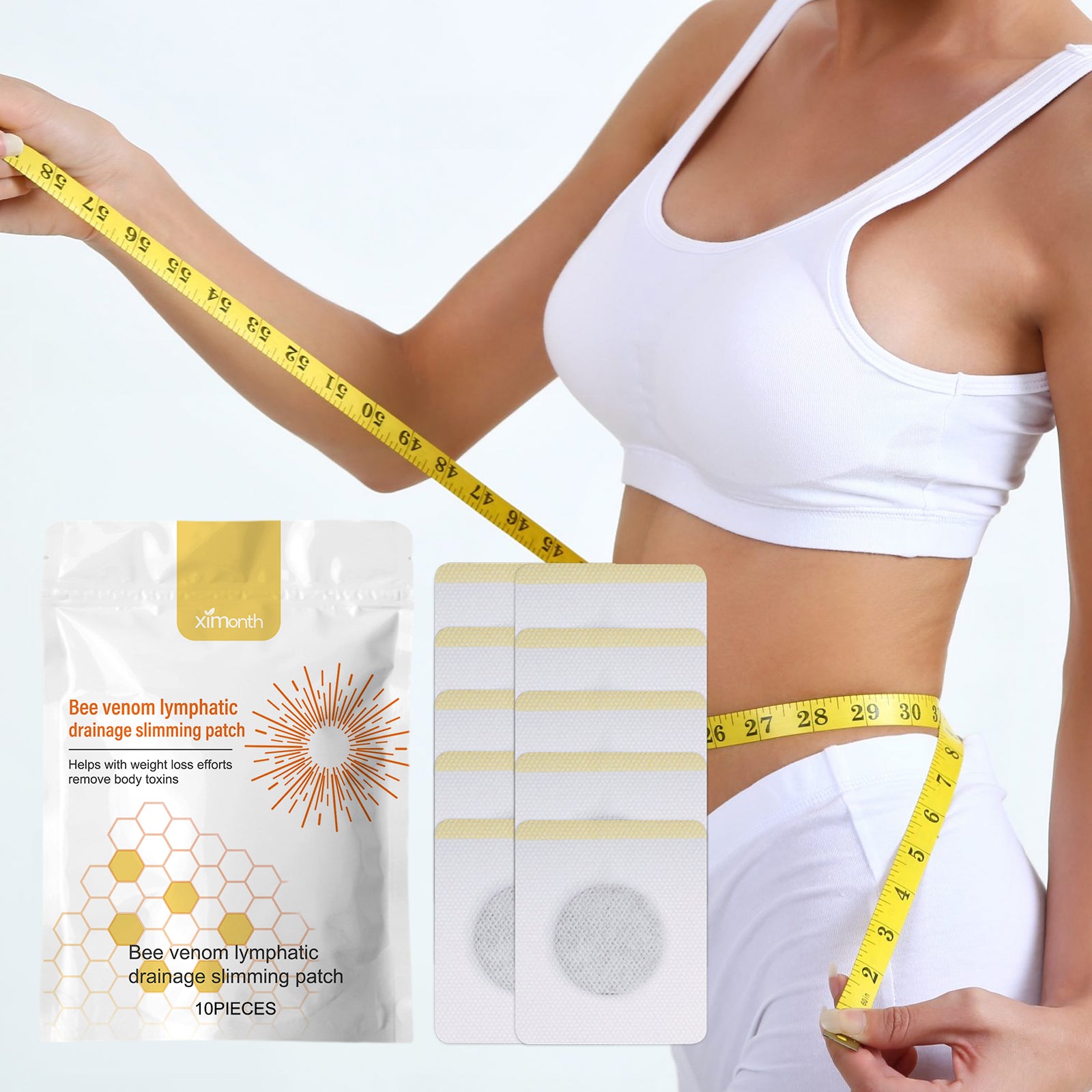 Ximonth Bee Venom Lymphoid Body Shaping Patch, Firming Flab Fat Belly Arms Bye Meat Body Lymph Care Patch Health Eprolo https://www.cyberehub.com