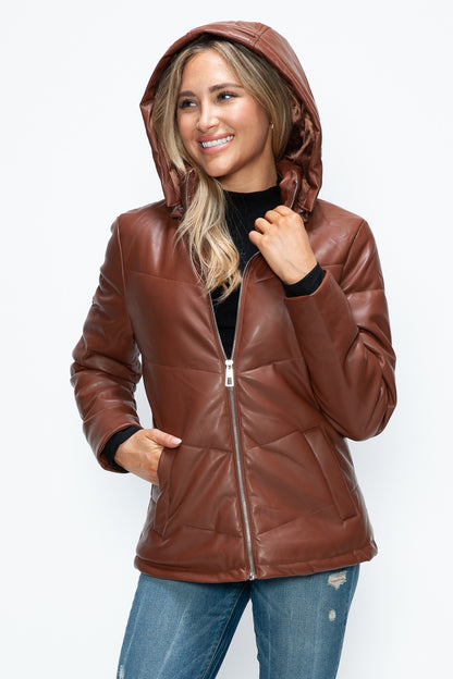 How Dare U Pocketed Zip Up Puffer Jacket with Removable Hood Tops/Jackets/Sweaters Clothing Tops How Dare U Ship from USA TikTok Trendsi USPS Walmart Trendsi https://www.cyberehub.com