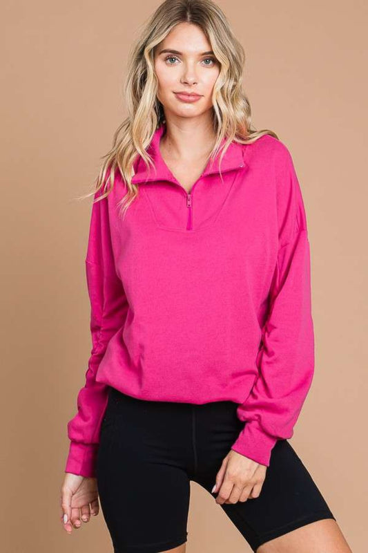 Culture Code Full Size Half Zip Long Sleeve Sweatshirt SATINROSE Apparel/Tops Culture Code Ship from USA TikTok Tops Trendsi USPS Walmart Walmart Apparel Trendsi https://www.cyberehub.com