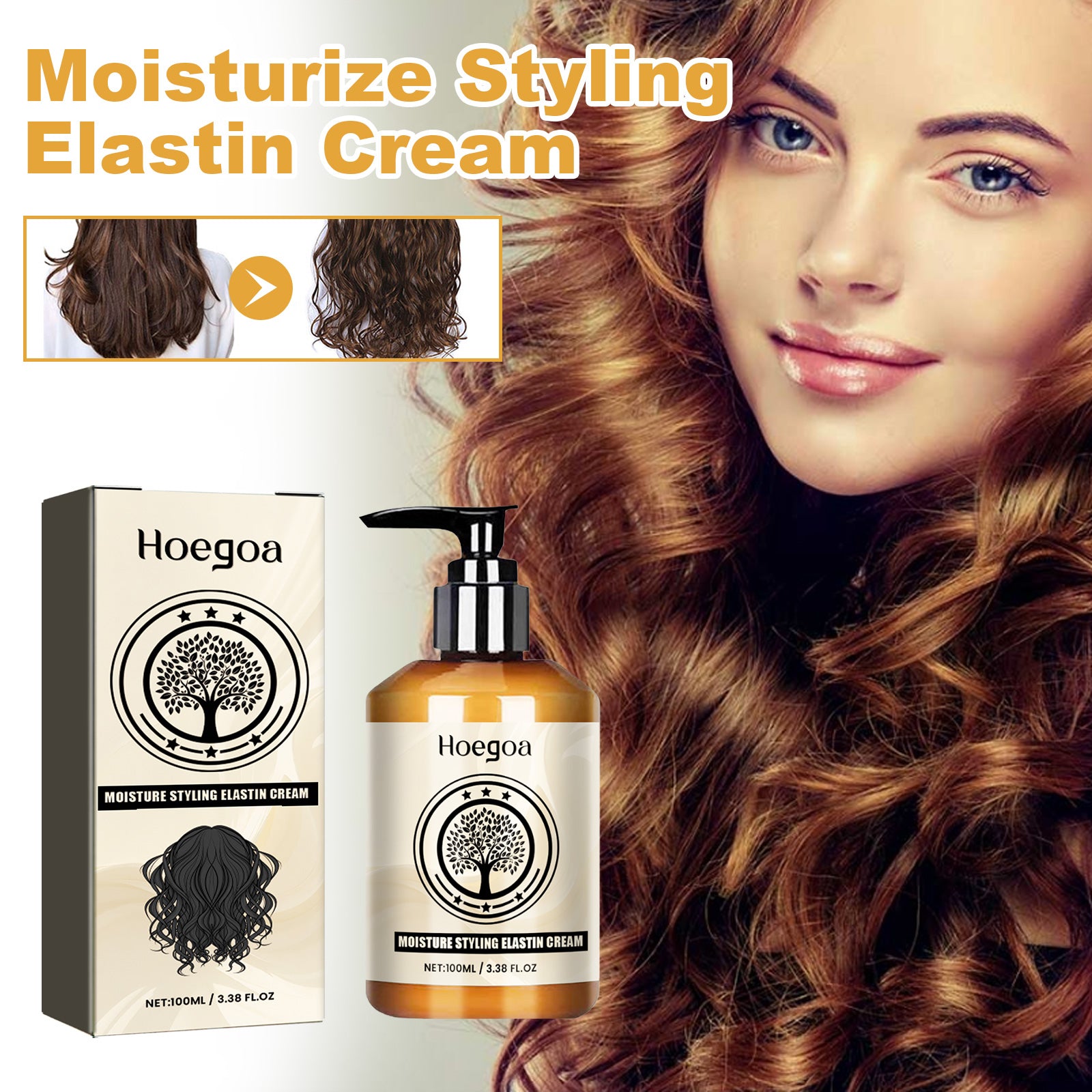 Moisturize Styling Elastin Cream, Curls Volumizing Shine Natural Puffiness Styling Conditioner Health Eprolo https://www.cyberehub.com