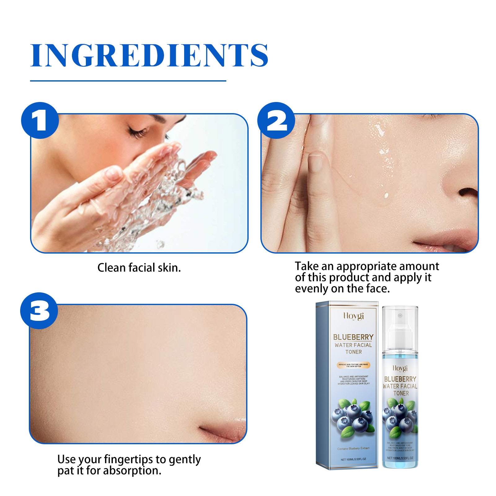 HOYGI Blueberry Facial, Care Facial Skin Deep Cleansing Anti-Wrinkle Skin Care Essence Beauty Brightening Cream Health Eprolo https://www.cyberehub.com