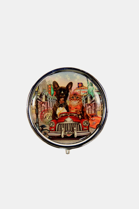 Nicole Lee USA Print Metallic Circular Large Pill Case City Drive One Size Nicole Lee USA Ship from USA TikTok USA Trendsi https://www.cyberehub.com