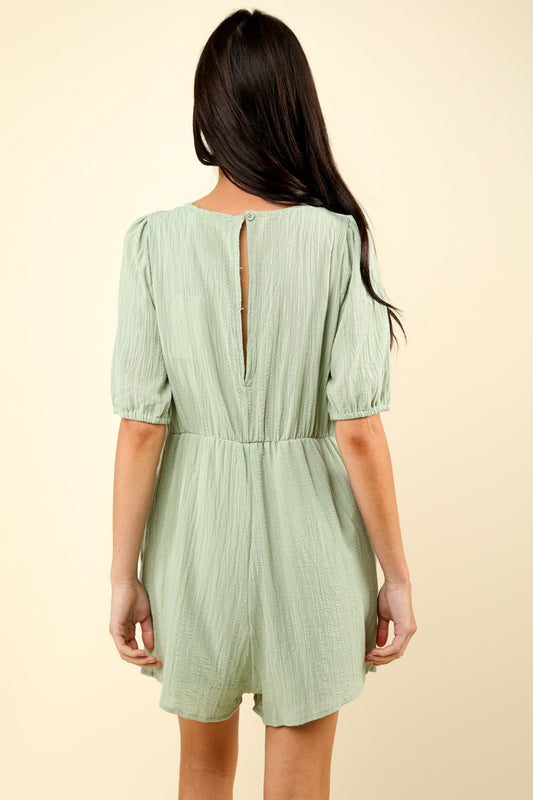 VERY J Lace Detail Puff Sleeve Romper with Pockets Tops/Jackets/Sweaters Clothing Tops Ship from USA TikTok Trendsi USPS VERY J Walmart Trendsi https://www.cyberehub.com