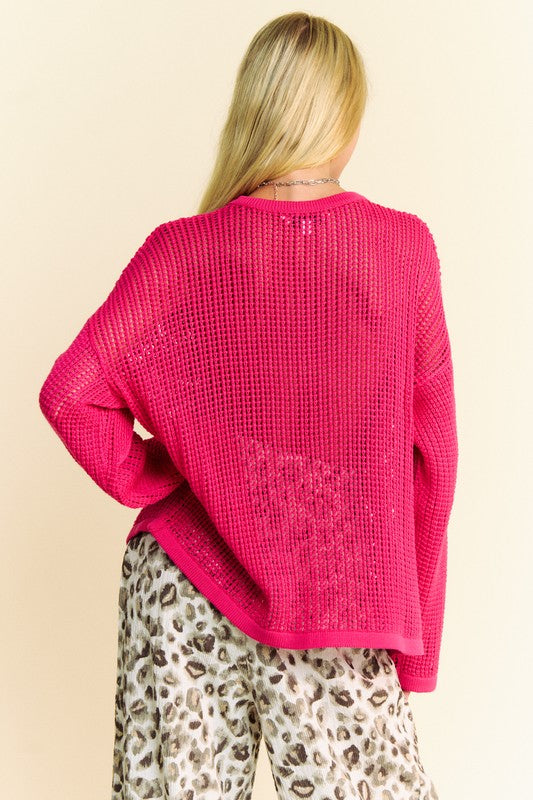 Davi & Dani Star Front Crochet Drop Shoulder Knit Top Tops/Jackets/Sweaters Clothing Tops Davi & Dani Ship from USA TikTok Trendsi USPS Walmart Trendsi https://www.cyberehub.com
