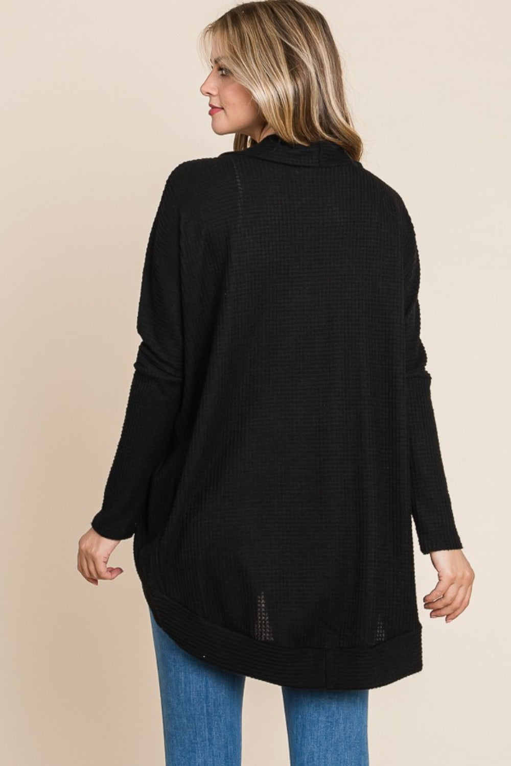 BOMBOM Open Front Waffle Knit Cocoon Cardigan Tops/Jackets/Sweaters BOMBOM Clothing Tops Ship from USA TikTok Trendsi USPS Walmart Trendsi https://www.cyberehub.com