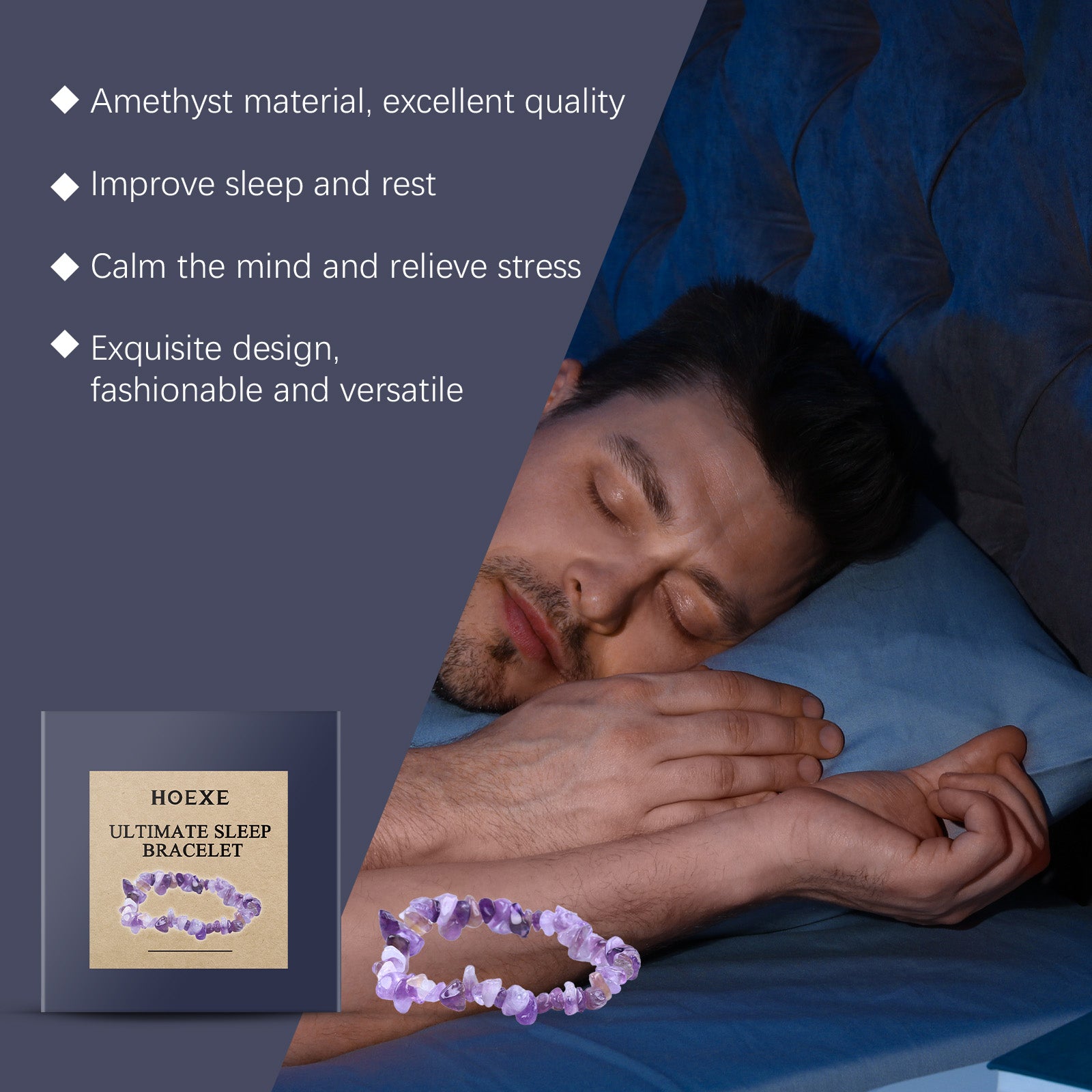 Decorative Bracelet Everyday Personality Fashion All-In-One Night Simple Portable Decorative Amethyst Bracelet HOEXE eprolo https://www.cyberehub.com