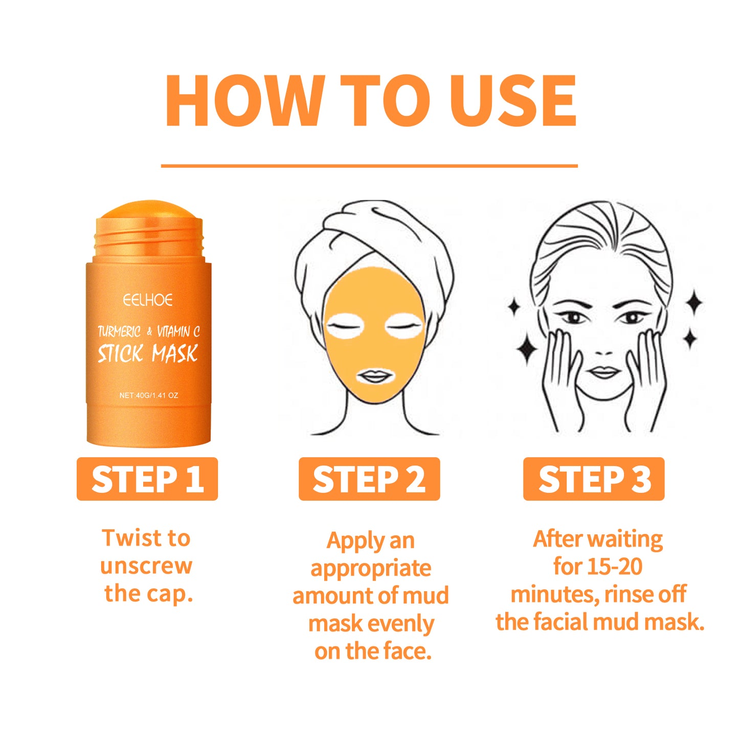 Ginger Yellow Mud Facial Mask Stick, Acne Removing Pore Shrinking Cleaning Solid Facial Mask Health Eprolo https://www.cyberehub.com